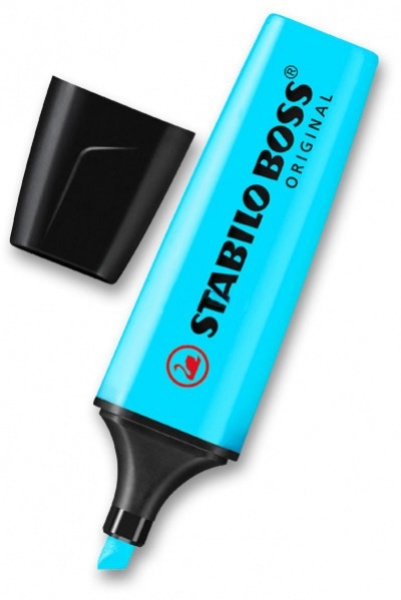 Zvýrazňovač, 2-5 mm, STABILO ''BOSS original'', tyrkysový