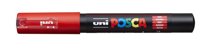 Popisovač akrylový UNI Posca PC-1M červený