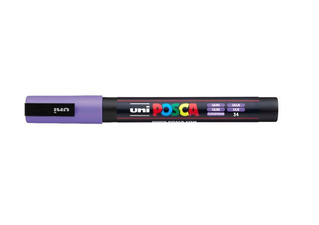 Popisovač akrylový UNI Posca PC-3M svetlofialový