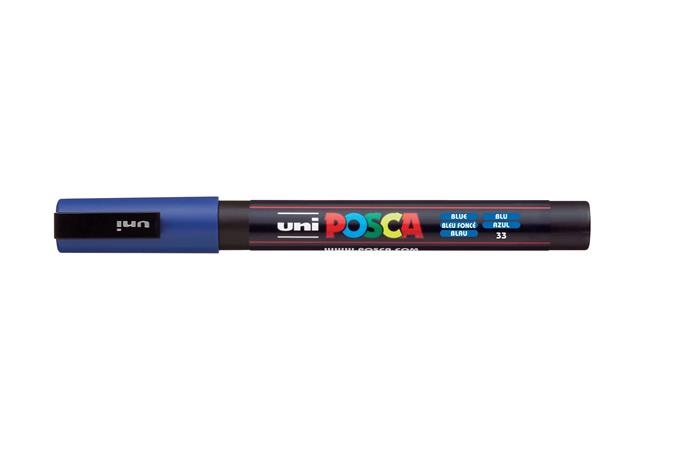 Popisovač akrylový UNI Posca PC-3M tmavomodrý