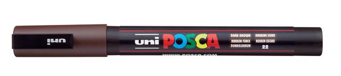 Popisovač akrylový UNI Posca PC-3M tmavohnedý