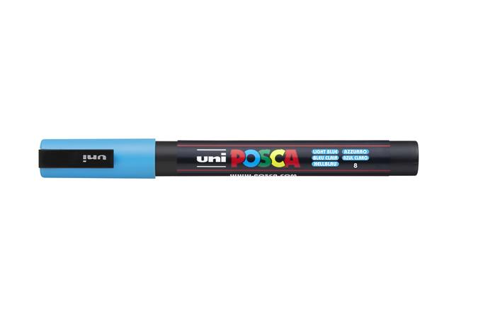 Popisovač akrylový UNI Posca PC-3M svetlomodrý