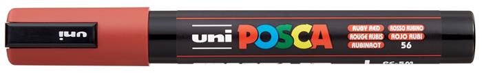 Popisovač akrylový UNI Posca PC-5M tmavočervený
