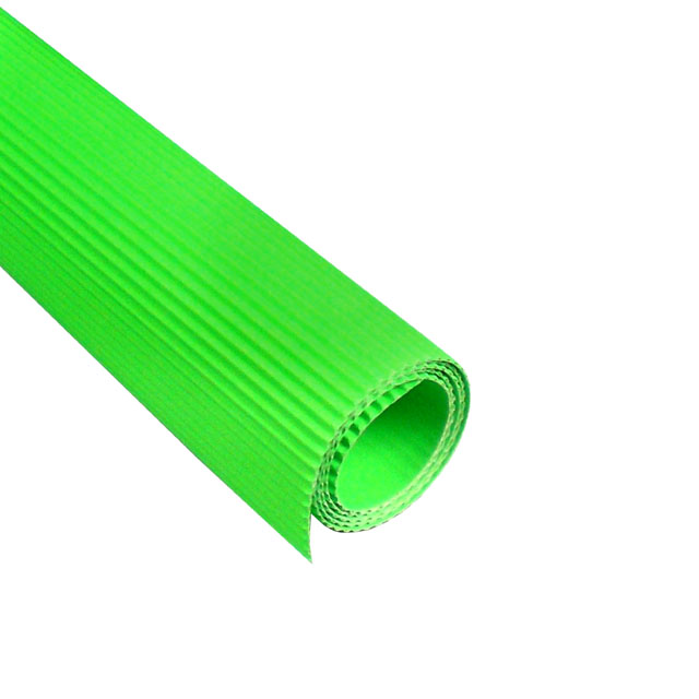 Vlnitý kartón 50x70 fluo zelený