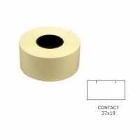 Etikety cen. 37x19 CONTACT biele
