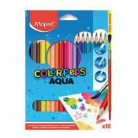 Pastelky MAPED akvarel/18 trojuholnkov tvar+tet