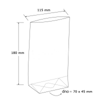 Celofnov sok 70+45x180mm krovm dnom/100