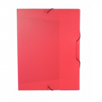 Plastový box s gumièkou A4 3cm èervená 550