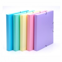 Plastov box s gumikou A4 3cm PASTELINI modr