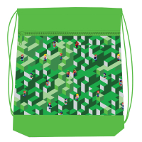Taška na prezuvky REYBAG Green Pixel