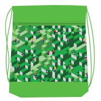 Taka na prezuvky REYBAG Green Pixel