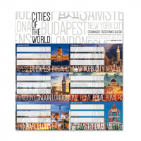 Štítky na zošity 3x6ks CITIES OF THE WORLD
