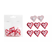 Dekor Srdieka Love nalepovacie 8ks/bal. 499393