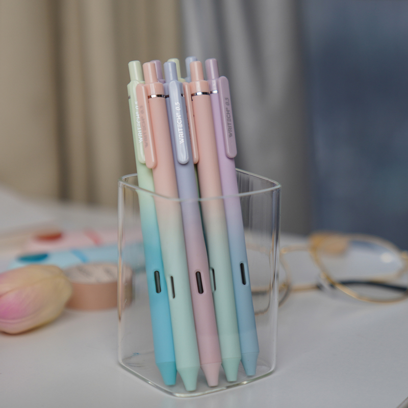 Pero gélové WRITECH Gradient Ombre pastel zeleno-modrá