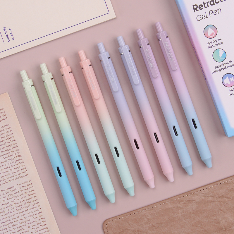 Pero gélové WRITECH Gradient Ombre pastel zeleno-modrá