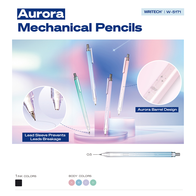 Mikroceruzka WRITECH Aurora pastel ružová 0,5mm