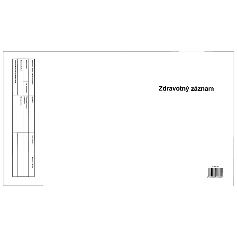 Igaz 282 Zdravotný záznam A4 - bočná klopa