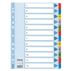 Register karton 1-12 A4 ESS Mylar laminovan�