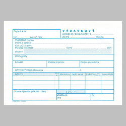 V�davkov� pokladni�n� doklad oby�ajn�,da�ov� A6 10022