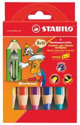 Pastelky STABILO Woody/6