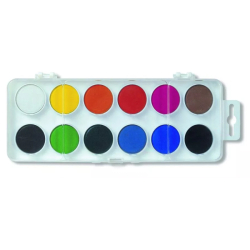 Vodov farby KOH-I-NOOR 12 farieb 22,5mm 171510 biely obal