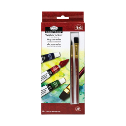 Umeleck farby akvarelov farby v tube Royal Langnickel, sada 12x12ml+2tetce
