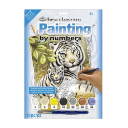 Maovanie poda siel Royal Lang. A4 Biele tigre