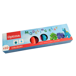 Plastelina 200g/10 OPTIMA