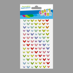 Hobby CraftFun samolepky srdce 531834