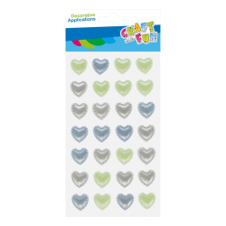 Hobby CraftFun samolepky srdce 531839