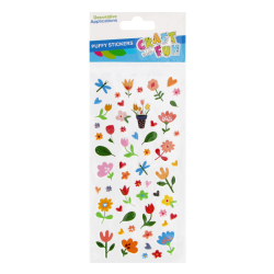 Hobby CraftFun samolepky puffy kvety 555443