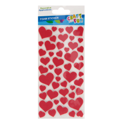 Hobby CraftFun samolepky penov srdce 555450