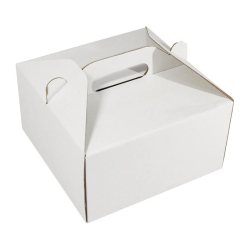 Krabica na z�kusky 33x33x18cm s u�kom biela