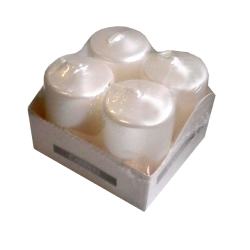 Svie�ka adventn� metalick� /4ks biel� K