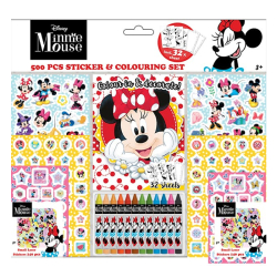 Samolepky set 500ks s vyma�ov�nkami+voskovky Minnie