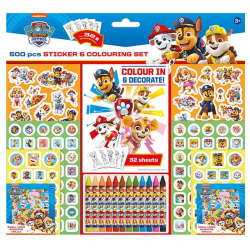 Samolepky set 500ks s vyma�ov�nkami+voskovky Paw Patrol