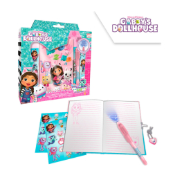 Zpisnk so zmkom a samolepkami s magickm perom Gabbys Dollhouse