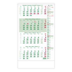 �tvormesa�n� kalend�r s pozn�mkami zelen� 26