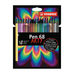 6818-1-20 POPISOVA�E 18ks STABILO Pen 68 v  BL ART