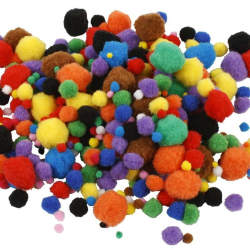 GULIKY POM-POM PLYOV 10 - 40 mm , 150 ks FAR. MIX   518900