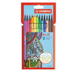 6812-7 POPISOVA�E 12ks STABILO Pen 68 v  BL