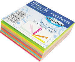 87411 SAMOLEP. BLOKY 75x75 mm, MIX 9 NENOVCH FARIEB 225 lstkov   36/144