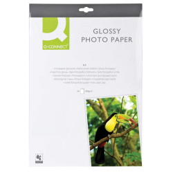 FOTOPAPIER A4 180g VYSOK� LESK Q-CONNECT , 20 h�rkov   QC001103