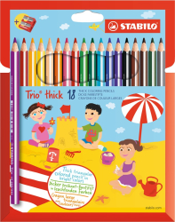 203/2-18 FARBIKY HRUB STABILO SWANO TRIO 18 ks SO STRHADLOM v BL