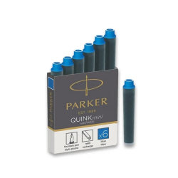 BOMBI�KY PARKER ATRAMENTOV� KR�TKE 6 ks BLUE   519
