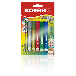 DEKORAN LEP FAREBN GLITTER GLUE 5 F 10,5 ml BL KORES   75000