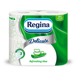 TOALETN PAPIER REGINA 3vrs/4ks 150tr.DELICATE ALOE FSC
