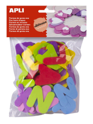 PENOVKA TVARY PSMEN , 5 cm, mix farieb - 104 ks  A13074