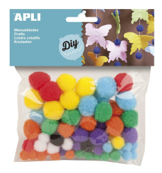 POM-POM guky, mix vekost afarieb - 78 ks A13061