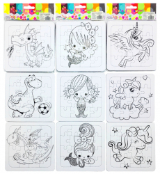 PUZZLE VYFARBOVACIE 3ks     PK160-1,2049